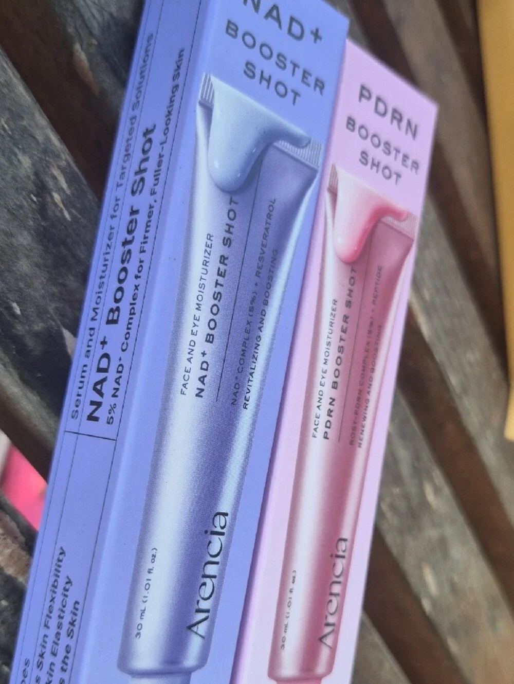 NAD+ & PDRN Booster Shot Set — Lavender and Pink Face Moisturizers